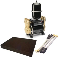 Salamander CTFORCE 20TU 2.0 Bar Brass Twin Impeller Shower Pump Negative & Mat