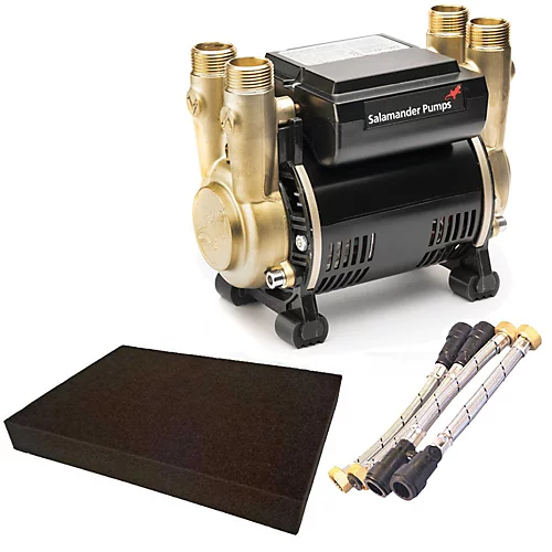 Salamander CTFORCE 30PT 3.0 Bar Brass Twin Impeller Shower Pump + Hoses + Mat 3 Salamander CTFORCE 30PT 3.0 Bar Brass Twin Impeller Shower Pump + Hoses + Mat