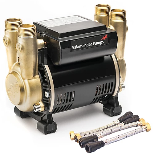 Salamander CTFORCE 30PT 3.0 Bar Brass Twin Impeller Shower Pump + Hoses + Mat 4 Salamander CTFORCE 30PT 3.0 Bar Brass Twin Impeller Shower Pump + Hoses + Mat - Image 2