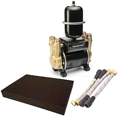 Salamander CTFORCE 30TU 3.0 Bar Brass Twin Impeller Shower Pump Negative & Mat 3 Salamander CTFORCE 30TU 3.0 Bar Brass Twin Impeller Shower Pump Negative & Mat