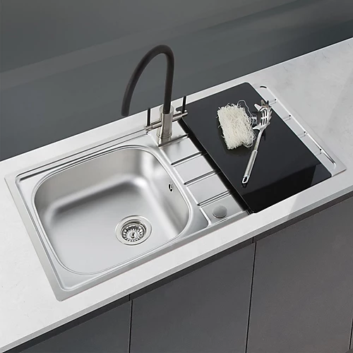 SIA 1.0 Bowl Reversible Stainless Steel Kitchen Sink And Waste Kit W965 X D500mm 4 SIA 1.0 Bowl Reversible Stainless Steel Kitchen Sink And Waste Kit W965 X D500mm - Image 2
