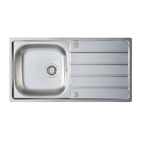 SIA 1.0 Bowl Reversible Stainless Steel Kitchen Sink And Waste Kit W965 X D500mm 5 SIA 1.0 Bowl Reversible Stainless Steel Kitchen Sink And Waste Kit W965 X D500mm - Image 3