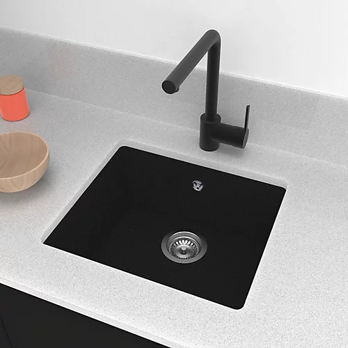 SIA EVOBL 1.0 Bowl Black Composite Inset / Undermount Kitchen Sink And Waste Kit 4 SIA EVOBL 1.0 Bowl Black Composite Inset / Undermount Kitchen Sink And Waste Kit - Image 2