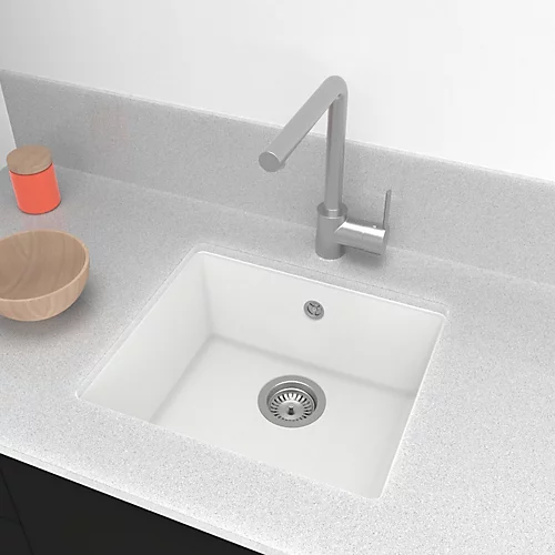 SIA EVOWH 1.0 Bowl White Composite Inset / Undermount Kitchen Sink And Waste Kit 4 SIA EVOWH 1.0 Bowl White Composite Inset / Undermount Kitchen Sink And Waste Kit - Image 2