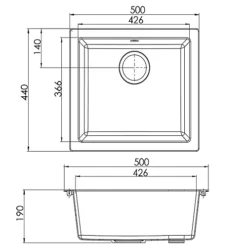 SIA EVOWH 1.0 Bowl White Composite Inset / Undermount Kitchen Sink And Waste Kit 8 SIA EVOWH 1.0 Bowl White Composite Inset / Undermount Kitchen Sink And Waste Kit -Klim Heating Shop sia evowh 1 0 bowl white composite inset undermount kitchen sink and waste kit5056265134009 03c MP