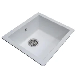SIA EVOWH 1.0 Bowl White Composite Inset / Undermount Kitchen Sink And Waste Kit 9 SIA EVOWH 1.0 Bowl White Composite Inset / Undermount Kitchen Sink And Waste Kit -Klim Heating Shop sia evowh 1 0 bowl white composite inset undermount kitchen sink and waste kit5056265134009 04c MP