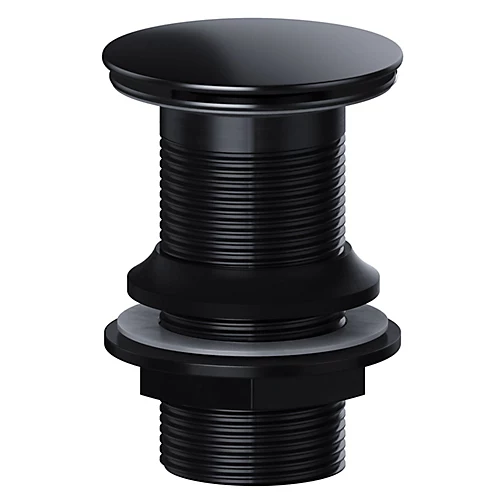 SPARES2GO Clicker Basin Waste Bathroom / Kitchen Sink Plug 1 1/4" Round Black (Unslotted) 3 SPARES2GO Clicker Basin Waste Bathroom / Kitchen Sink Plug 1 1/4" Round Black (Unslotted)