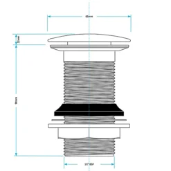 SPARES2GO Clicker Basin Waste Bathroom / Kitchen Sink Plug 1 1/4" Round Black (Unslotted) 7 SPARES2GO Clicker Basin Waste Bathroom / Kitchen Sink Plug 1 1/4" Round Black (Unslotted) -Klim Heating Shop spares2go clicker basin waste bathroom kitchen sink plug 1 1 4 round black unslotted 5057817608986 02c MP
