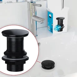 SPARES2GO Clicker Basin Waste Bathroom / Kitchen Sink Plug 1 1/4" Round Black (Unslotted) 8 SPARES2GO Clicker Basin Waste Bathroom / Kitchen Sink Plug 1 1/4" Round Black (Unslotted) -Klim Heating Shop spares2go clicker basin waste bathroom kitchen sink plug 1 1 4 round black unslotted 5057817608986 03c MP