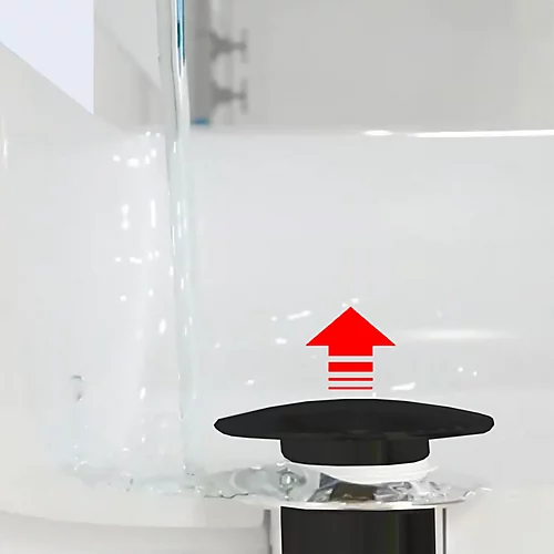 SPARES2GO Clicker Basin Waste Bathroom / Kitchen Sink Plug 1 1/4" Round Black (Unslotted) 6 SPARES2GO Clicker Basin Waste Bathroom / Kitchen Sink Plug 1 1/4" Round Black (Unslotted) - Image 4