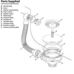 SPARES2GO Sink Strainer Basket Round Overflow Waste Drain Plug Chrome Plated Stainless Steel Kitchen Bathroom Basin (40mm, 1 1/2") 8 SPARES2GO Sink Strainer Basket Round Overflow Waste Drain Plug Chrome Plated Stainless Steel Kitchen Bathroom Basin (40mm, 1 1/2") -Klim Heating Shop spares2go sink strainer basket round overflow waste drain plug chrome plated stainless steel kitchen bathroom basin 40mm 1 1 2 5057817536678 03c MP
