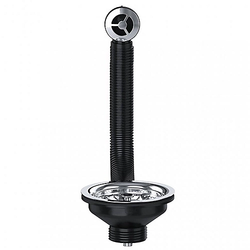 SPARES2GO Sink Strainer Basket Round Overflow Waste Drain Plug Chrome Plated Stainless Steel Kitchen Bathroom Basin (40mm, 1 1/2") 6 SPARES2GO Sink Strainer Basket Round Overflow Waste Drain Plug Chrome Plated Stainless Steel Kitchen Bathroom Basin (40mm, 1 1/2") - Image 4