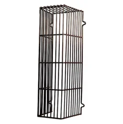 SPARES2GO Universal Plastic Coated Overflow Guard Boiler Relief Outlet Cage (16" X 4" X 4", Brown)