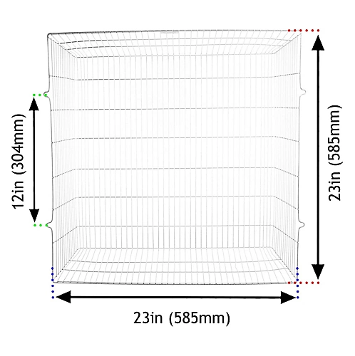 SPARES2GO Universal Zinc Coated Terminal Guard Square Boiler Flue Cage (22'' X 22'' X 8'') 4 SPARES2GO Universal Zinc Coated Terminal Guard Square Boiler Flue Cage (22'' X 22'' X 8'') - Image 2