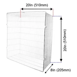 SPARES2GO Universal Zinc Coated Terminal Guard Square Boiler Flue Cage (22'' X 22'' X 8'') 8 SPARES2GO Universal Zinc Coated Terminal Guard Square Boiler Flue Cage (22'' X 22'' X 8'') -Klim Heating Shop spares2go universal zinc coated terminal guard square boiler flue cage 22 x 22 x 8 5056141978154 03c MP