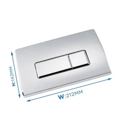 Square Chrome Pneumatic Toilet Concealed Cistern Large Flush Plate WC Button -Klim Heating Shop square chrome pneumatic toilet concealed cistern large flush plate wc button5060117296722 04c MP