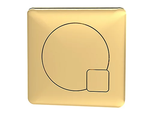 Square Dual Flush Push Button (For Use With Concealed Toilet Cistern - Not Included) - 70mm -Brushed Brass - Balterley 3 Square Dual Flush Push Button (For Use With Concealed Toilet Cistern - Not Included) - 70mm -Brushed Brass - Balterley