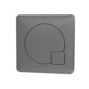 Square Dual Flush Push Button (For Use With Concealed Toilet Cistern - Not Included) - 70mm - Brushed Gunmetal - Balterley 1 Square Dual Flush Push Button (For Use With Concealed Toilet Cistern - Not Included) - 70mm - Brushed Gunmetal - Balterley -Klim Heating Shop square dual flush push button for use with concealed toilet cistern not included 70mm brushed gunmetal balterley5056678401248 01c MP