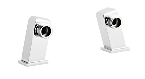 Tap Accessories Square Minimalist Inlet Legs, Pair - Chrome - Balterley 3 Tap Accessories Square Minimalist Inlet Legs, Pair - Chrome - Balterley