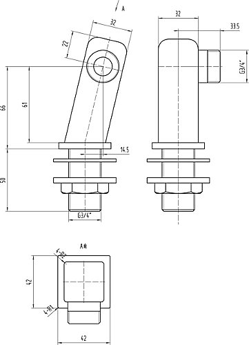 Tap Accessories Square Minimalist Inlet Legs, Pair - Chrome - Balterley 4 Tap Accessories Square Minimalist Inlet Legs, Pair - Chrome - Balterley - Image 2