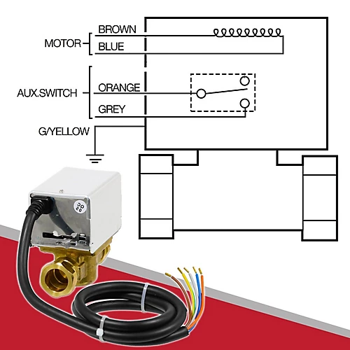 Tower 22mm Motorised 2 Port Inline Zone Valve For Central Heating / Boiler System 4 Tower 22mm Motorised 2 Port Inline Zone Valve For Central Heating / Boiler System - Image 2