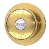 Traditional Dual Flush Push Button (For Use With Concealed Toilet Cistern - Not Included) - 72mm - Brushed Brass - Balterley -Klim Heating Shop traditional dual flush push button for use with concealed toilet cistern not included 72mm brushed brass balterley5056678401712 01c MP