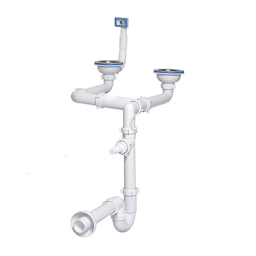 Tycner 115mm Stainless Steel Double Bowl Kitchen Sink Waste Kit And U Trap Sink Strainer 3 Tycner 115mm Stainless Steel Double Bowl Kitchen Sink Waste Kit And U Trap Sink Strainer