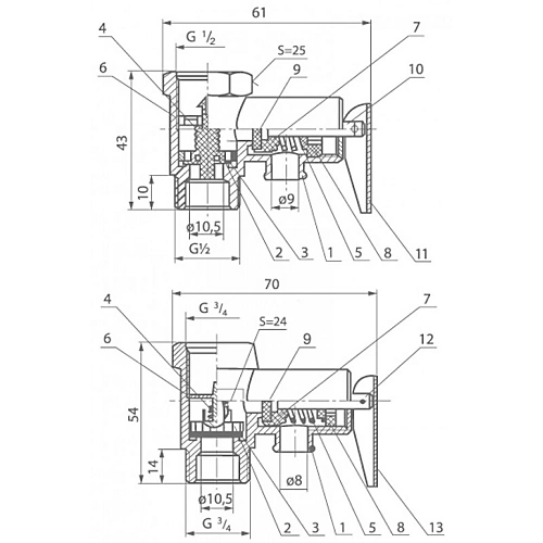 Unival 1/2 Inch 6 Bar Universal Boiler Safety Pressure Relief Valve 4 Unival 1/2 Inch 6 Bar Universal Boiler Safety Pressure Relief Valve - Image 2