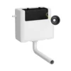Universal Water Saving Dual Flush Bottom Inlet Concealed Cistern & Traditional Push Button - Matt Black - Balterley -Klim Heating Shop universal water saving dual flush bottom inlet concealed cistern traditional push button matt black balterley5056678401934 01c MP