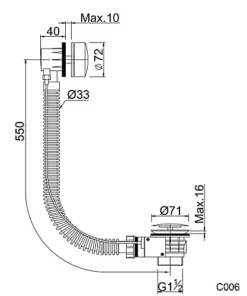 VURTU Barkway Pop Up Bath Waste, 38mm Diameter, Slotted, Chrome, 111112 -Klim Heating Shop vurtu barkway pop up bath waste 38mm diameter slotted chrome 1111126974353590447 02c MP